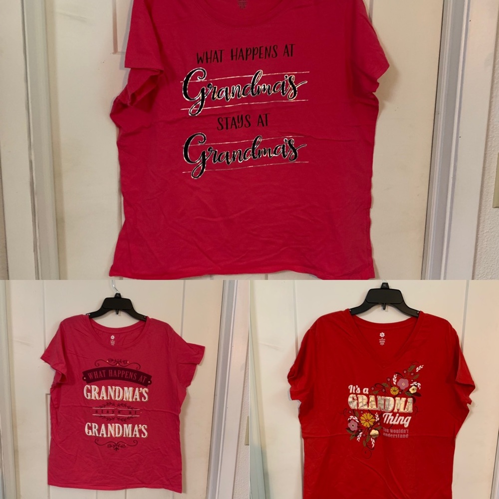 Plus size 3x GRANDMA Tee bundle!